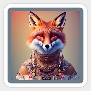 Foxy Tribal Empress Sticker